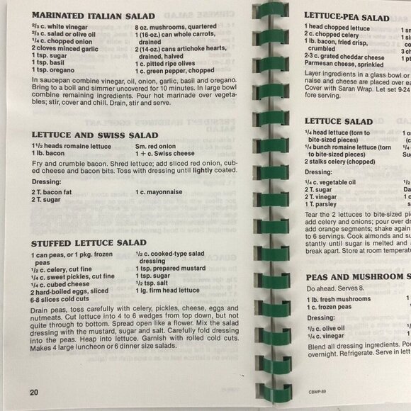300 Ways With Salads Spiral Bound Cookbook By Morris Press 1994 Veggie Recipes - Picture 7 of 12